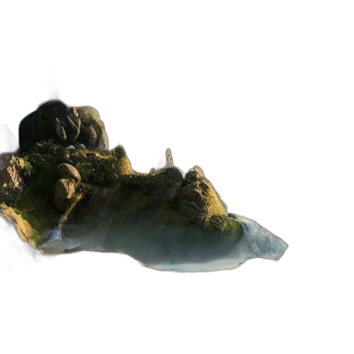shoes, crown, dragon, mask, 3d render, concept art, photorealistic, underwater transparent PNG cut-out