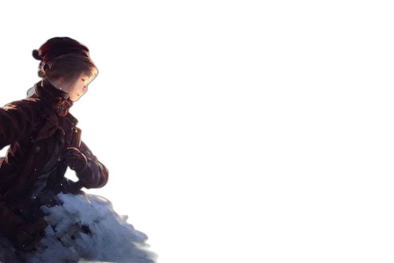 jacket, snow, sunset, outer space, frostpunk, painting, vladimir, volegov transparent PNG cut-out