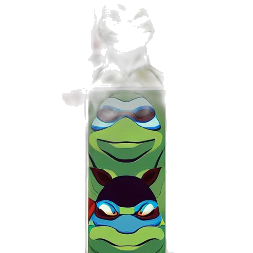 bottle, 3d render, concept art, pixel art, cartoon, face, icon, stylized transparent PNG cut-out
