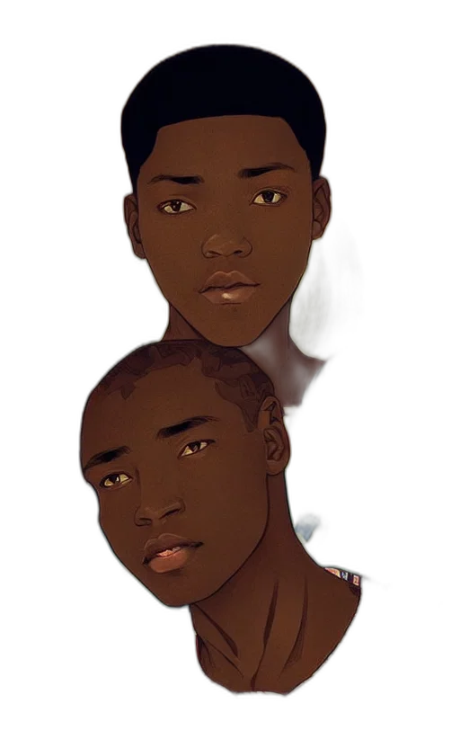 face, crown, concept art, cartoon, anime, watercolor, earth tones, dark transparent PNG cut-out