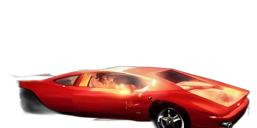 car, 3d render, concept art, photorealistic transparent PNG cut-out