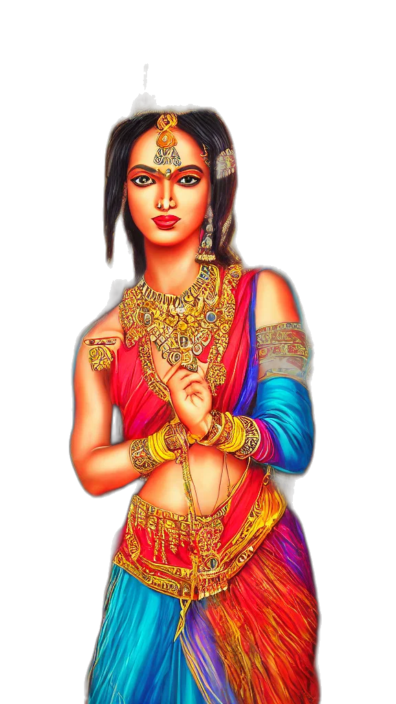 jewelry, pencil sketch, fantasy art, photorealistic, oil painting, desi, indian, queen transparent PNG cut-out