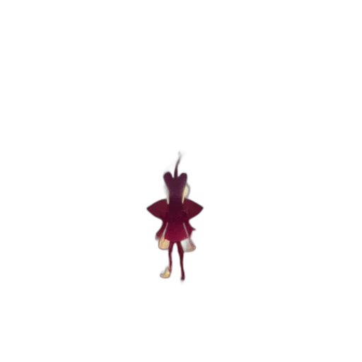 flower, creature, crown, umbrella, pixel art, concept art, 3d render, watercolor transparent PNG cut-out
