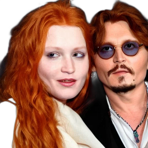 photorealistic, johnney, depp, cute transparent PNG cut-out