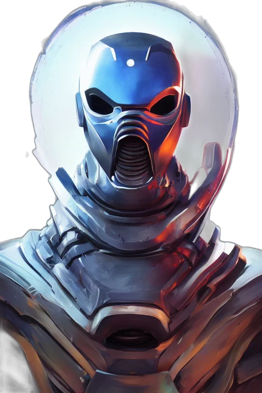 mask, robot, face, concept art transparent PNG cut-out