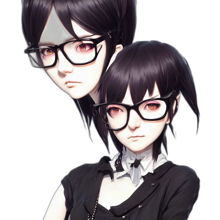 staff, face, anime, concept art, cartoon, fantasy art, monochrome, dark transparent PNG cut-out