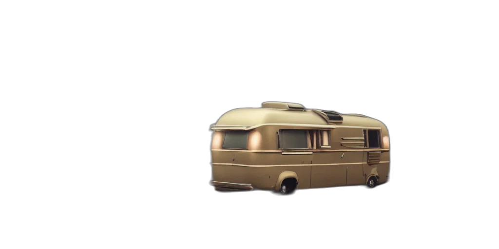 car, 3d render, concept art, photorealistic, golden, parked, retro, futuristic transparent PNG cut-out