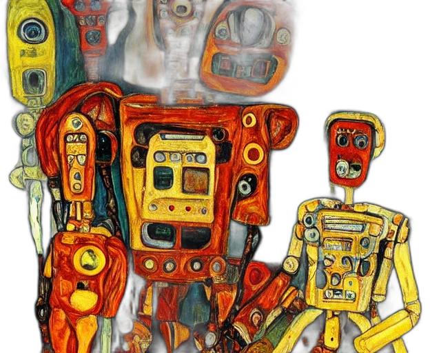 robot, concept art, comic book art, 3d render transparent PNG cut-out