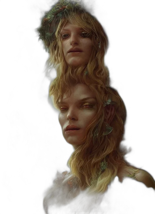 face, crown, hair, mask transparent PNG cut-out