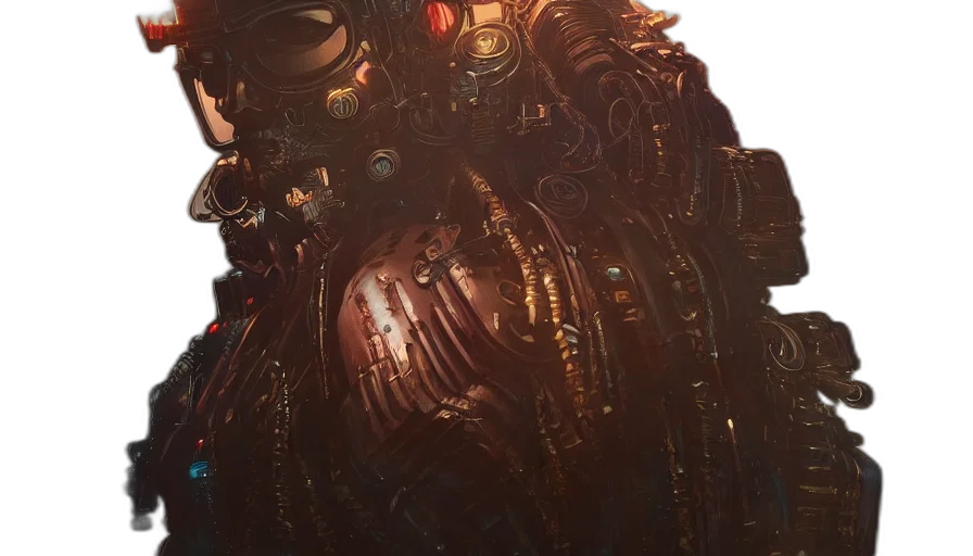 robot, face, cyberpunk, concept art transparent PNG cut-out