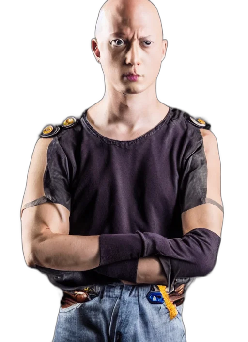 face, staff, mask, jacket transparent PNG cut-out