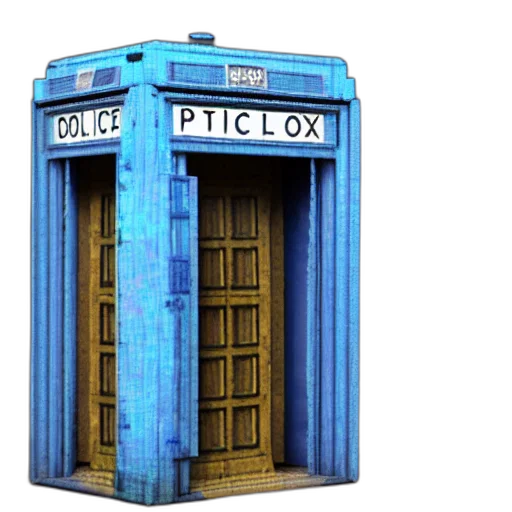 3d render, concept art, pixel art, police, box, shown, transparent, background transparent PNG cut-out