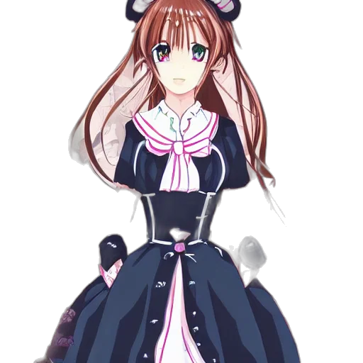 dress, staff, anime, pixel art transparent PNG cut-out