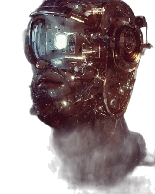 mask, robot, face, creature transparent PNG cut-out