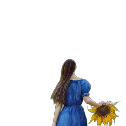 dress, flower, staff, crown, photorealistic, oil painting, concept art, 3d render transparent PNG cut-out