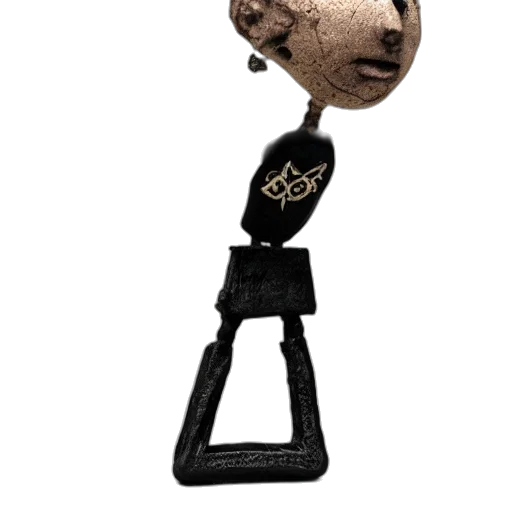 mask, jewelry, staff, face, 3d render, concept art, cartoon, occult transparent PNG cut-out