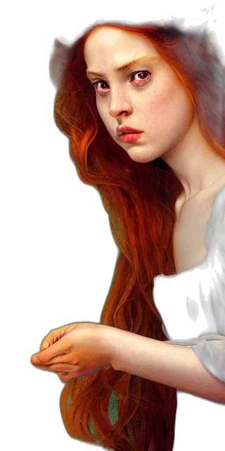 dress, face, hair, fantasy art, photorealistic, oil painting, concept art, fire transparent PNG cut-out