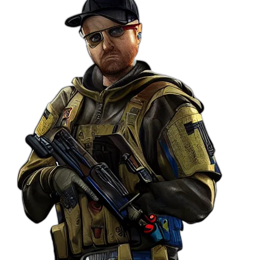 staff, weapon, face, jacket transparent PNG cut-out