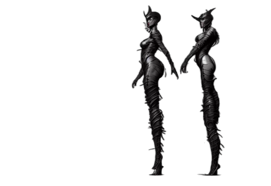 dress, crown, staff, creature transparent PNG cut-out