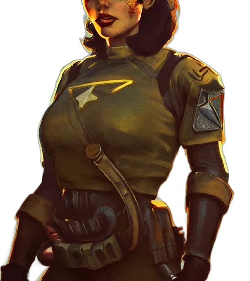 weapon, staff, jacket, face, concept art, comic book art, cyberpunk, fantasy art transparent PNG cut-out