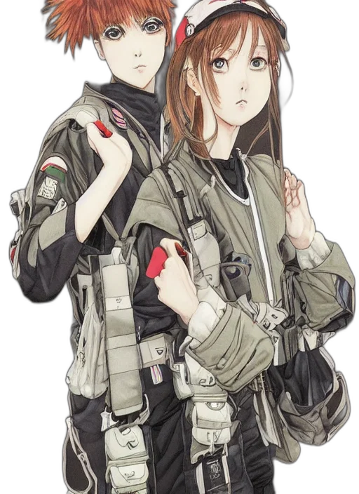 jacket, weapon, anime, concept art transparent PNG cut-out