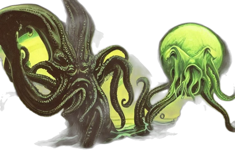 creature, mask, animal, concept art, fantasy art, watercolor, comic book art, underwater transparent PNG cut-out