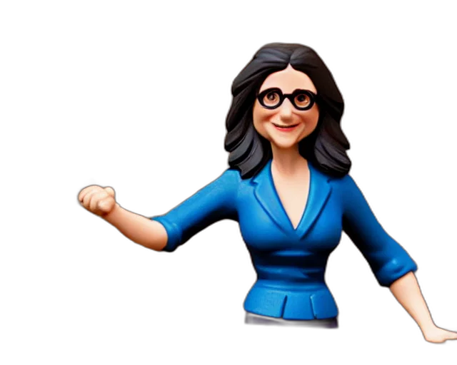 cartoon, julia, louis, dreyfus, figurine, pixar, sad, bokeh transparent PNG cut-out