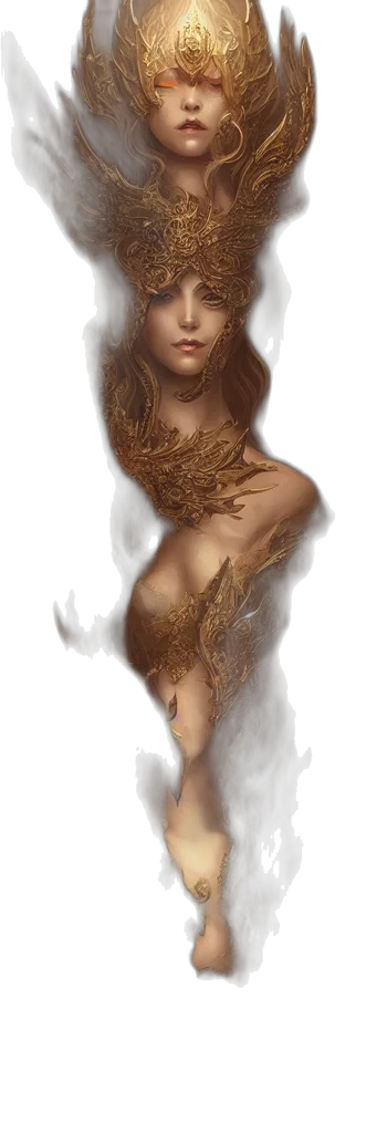 dress, dragon, mask, creature, fantasy art, concept art, photorealistic, oil painting transparent PNG cut-out