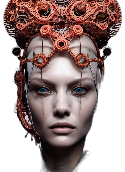robot, mask, face, crown transparent PNG cut-out