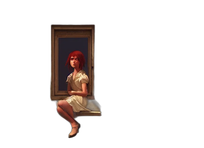 dress, face, furniture, bottle, pixel art, oil painting, concept art, photorealistic transparent PNG cut-out