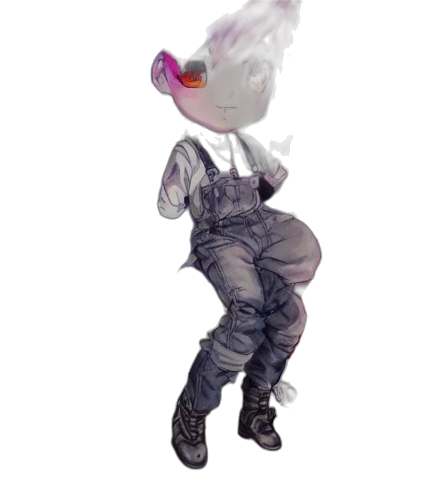 staff, mask, creature, robot, concept art, vaporwave, 3d render, cartoon transparent PNG cut-out