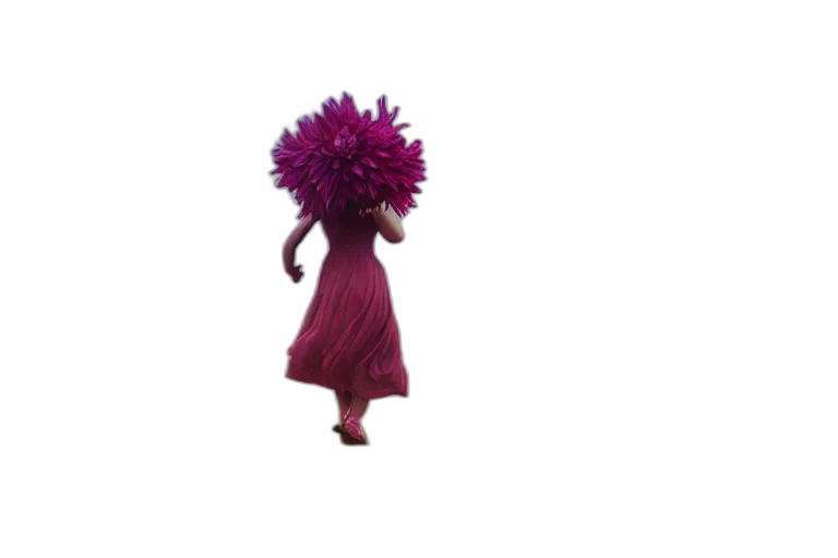 dress, flower, hair, hat, 3d render, concept art, photorealistic, pixel art transparent PNG cut-out