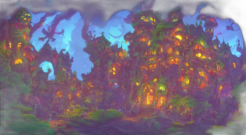 tree, concept art, fantasy art, 3d render transparent PNG cut-out