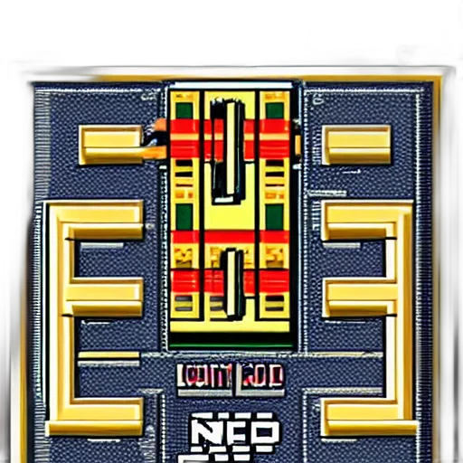 pixel art, cyberpunk, neo, geo transparent PNG cut-out