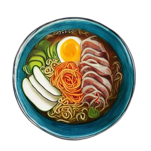 food, photorealistic, 3d render, anime transparent PNG cut-out