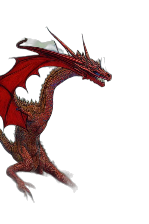 dragon, staff, creature, sword transparent PNG cut-out