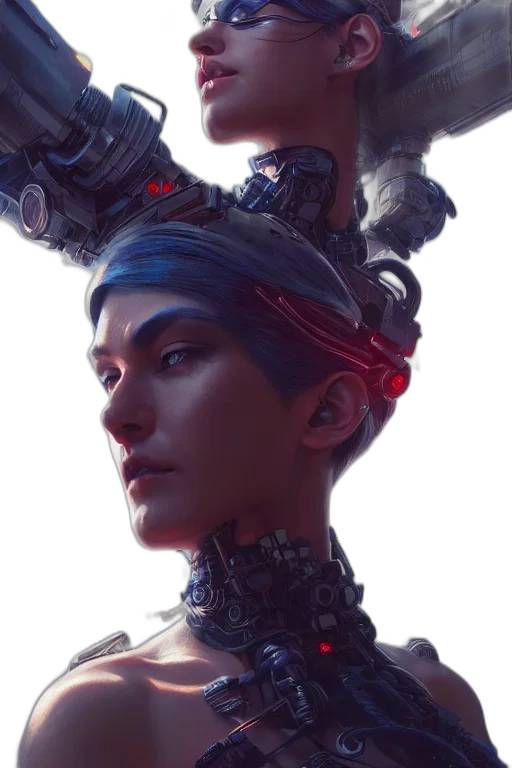 robot, crown, face, mask transparent PNG cut-out