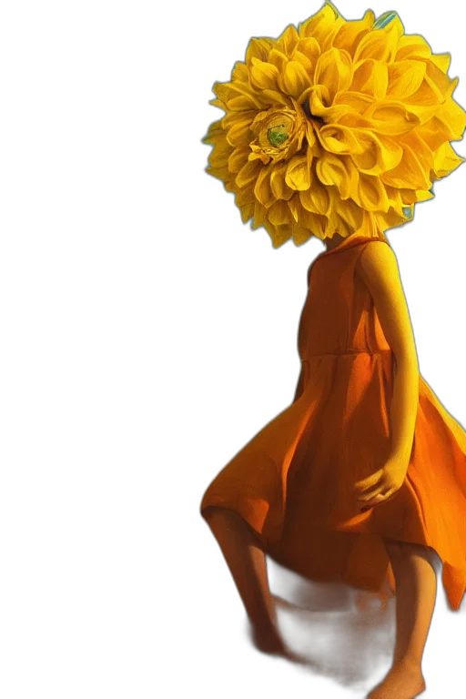 dress, flower, crown, umbrella, concept art, 3d render, photorealistic, anime transparent PNG cut-out
