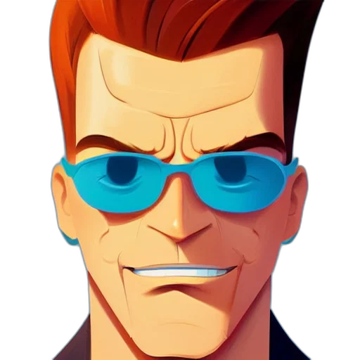 face, jacket, cartoon, comic book art transparent PNG cut-out