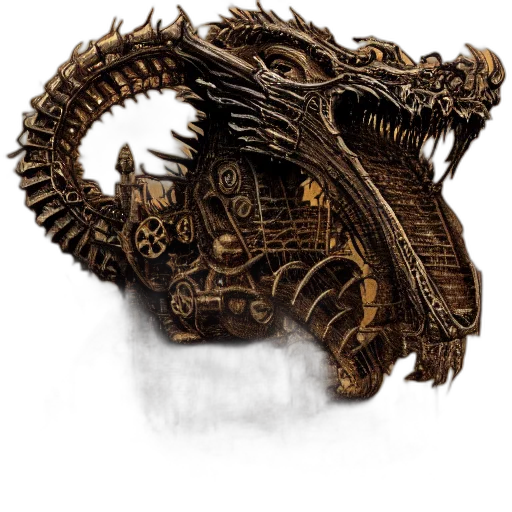 dragon, weapon, creature, staff transparent PNG cut-out