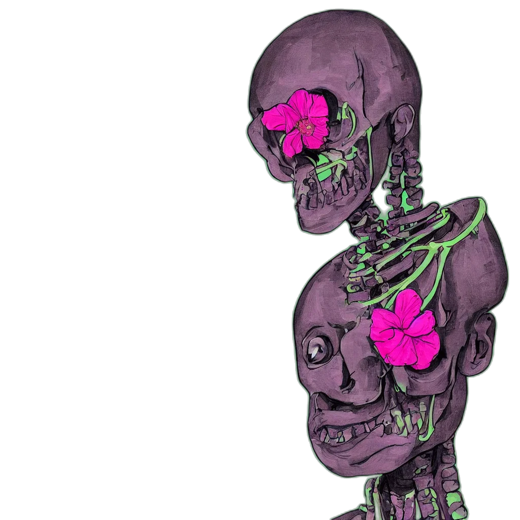face, mask, robot, flower transparent PNG cut-out