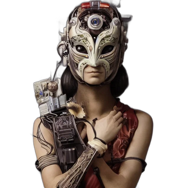 mask, robot, jewelry, face transparent PNG cut-out