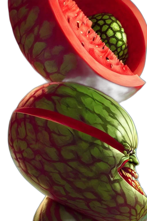 crown, hat, food, mask, photorealistic, 3d render, concept art, green transparent PNG cut-out