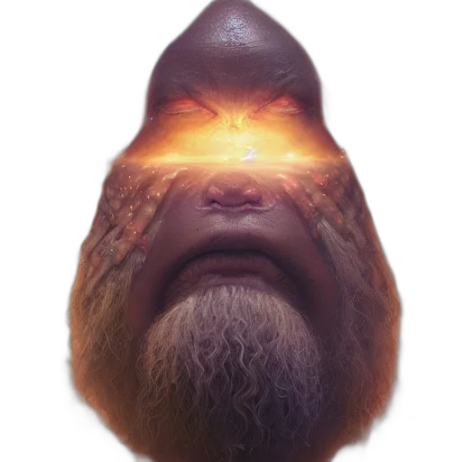 face, creature, mask, hair, concept art, photorealistic, fantasy art, 3d render transparent PNG cut-out