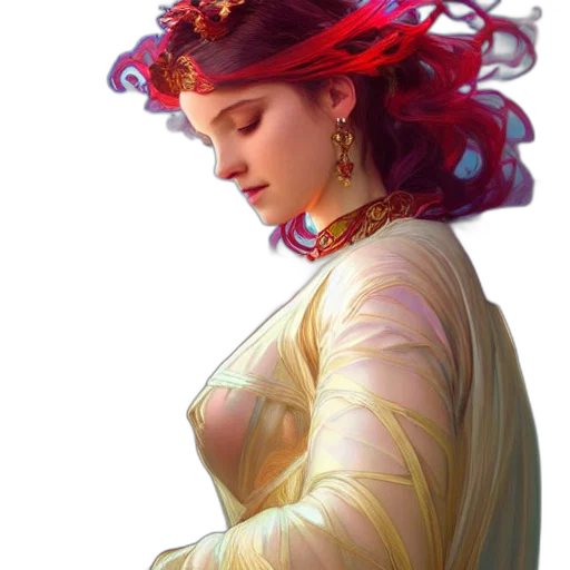dress, crown, jewelry, dragon, fantasy art, concept art, photorealistic, pixel art transparent PNG cut-out
