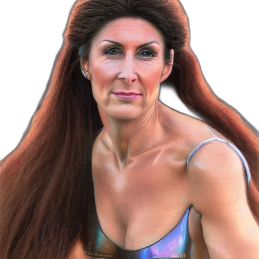 hair, face, creature, staff transparent PNG cut-out