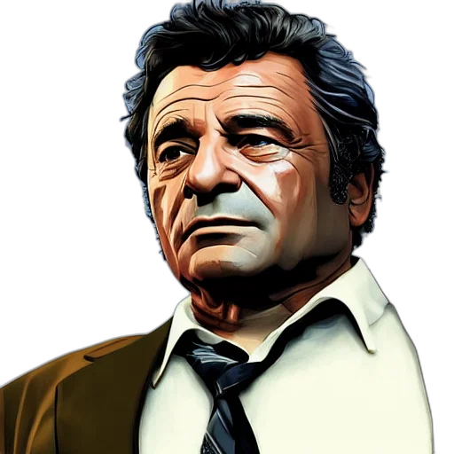 face, staff, jacket, comic book art transparent PNG cut-out