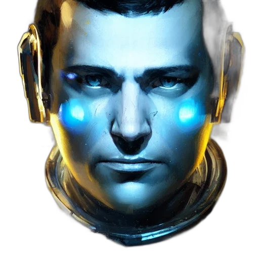 robot, face, mask, cyberpunk transparent PNG cut-out