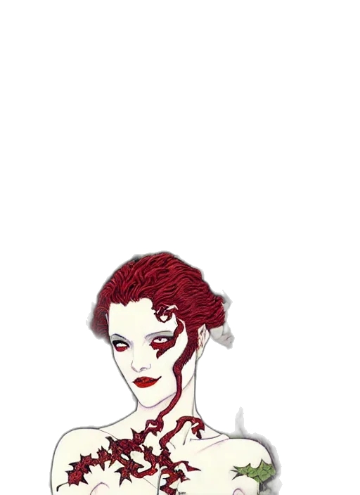 face, creature, pixel art, cartoon, concept art, comic book art, red, dark transparent PNG cut-out