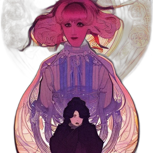 concept art, fantasy art, watercolor, comic book art, fire, underwater, outer space, pastel transparent PNG cut-out